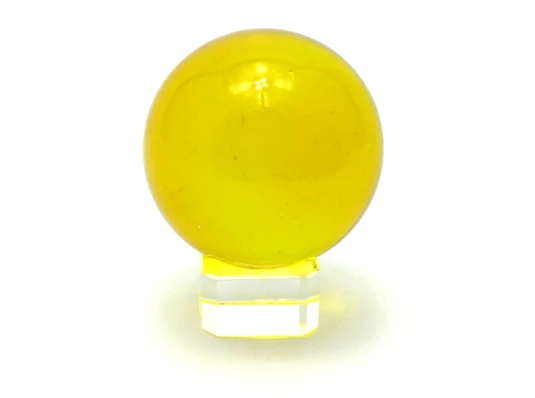 Шар хрустальный на подставке желтый (5 см) купить в интернет магазине подарков ПраздникШоп