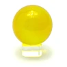 Куля кришталева на підставці жовта (5 см)
