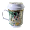 Чашка заварочная с ситом (330мл) (BFC86) «Девушки под ивой» (h-13 см, d-7.5 см)