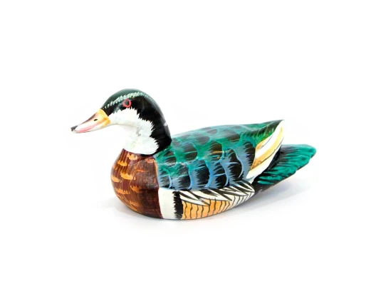 Утка деревянная расписная (11.5×5×6 см) купить в интернет магазине подарков ПраздникШоп