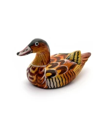 Утка деревянная расписная (10.5×6×5 см) купить в интернет магазине подарков ПраздникШоп