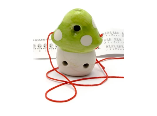 Свистулька керамическая «Гриб» зеленая (8.5×6×4 см) купить в интернет магазине подарков ПраздникШоп