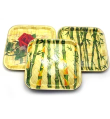 Тарелка бамбуковая квадратная (25×25 см) купить в интернет магазине подарков ПраздникШоп