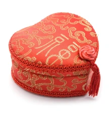 Шкатулка «Сердечко» с вышивкой (10.5×11.5×5.5 см) купить в интернет магазине подарков ПраздникШоп