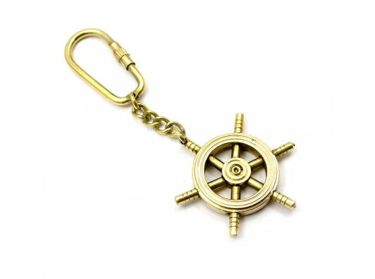 Брелок (N) «Штурвал» бронза (Индия) купить в интернет магазине подарков ПраздникШоп