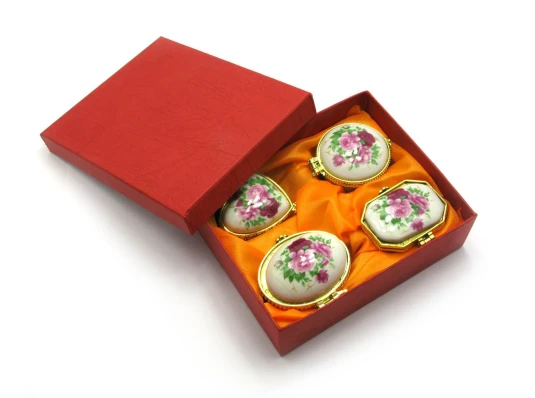 Шкатулки керамические (н-р 4 шт.) (13.5×11×4 см) купить в интернет магазине подарков ПраздникШоп