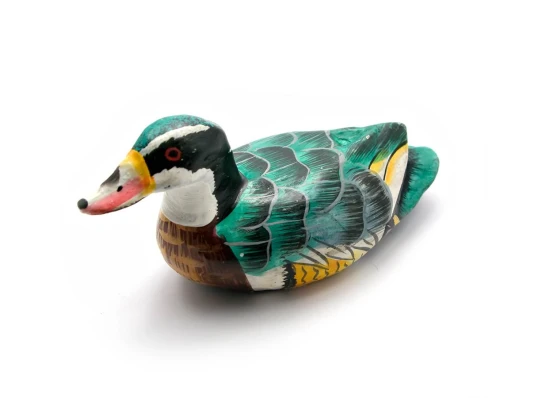 Утка деревянная расписная (9×4.5×5.5 см) купить в интернет магазине подарков ПраздникШоп