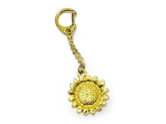 Брелок золото (Z) «Подсолнух» купить в интернет магазине подарков ПраздникШоп