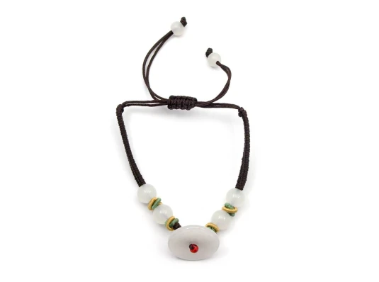 Браслет нефритовый «Диск» купить в интернет магазине подарков ПраздникШоп