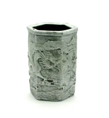 Подставка для ручек «Драконы» серебро (11×7×8 см) купить в интернет магазине подарков ПраздникШоп