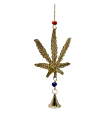 Колокольчик конопляный лист бронза купить в интернет магазине подарков ПраздникШоп