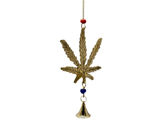 Колокольчик конопляный лист бронза купить в интернет магазине подарков ПраздникШоп