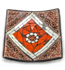 Блюдо терракотовое с мозаикой (15×15×3 см) A купить в интернет магазине подарков ПраздникШоп
