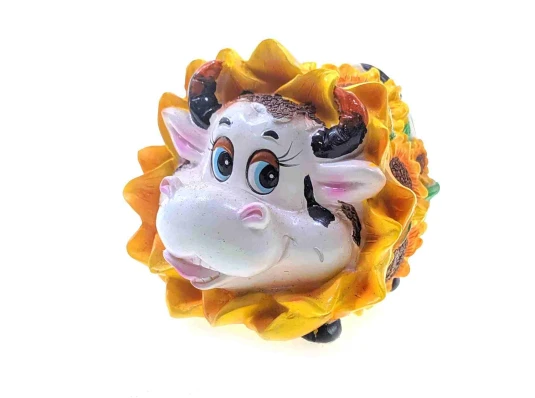 Корова в подсолнухах копилка (8×10×9 см) купить в интернет магазине подарков ПраздникШоп