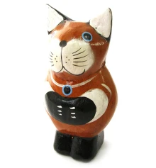 Статуэтка деревянная «Кот» (10 см) (Индонезия) купить в интернет магазине подарков ПраздникШоп
