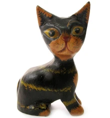 Статуэтка деревянная «Кот» (10 см) (Индонезия) купить в интернет магазине подарков ПраздникШоп