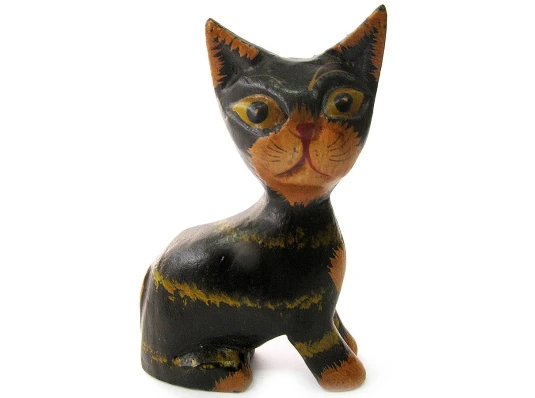 Статуэтка деревянная «Кот» (10 см) (Индонезия) купить в интернет магазине подарков ПраздникШоп