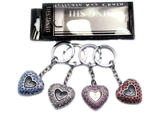 Брелок со стразами (Y) «Chanel сердечко» купить в интернет магазине подарков ПраздникШоп