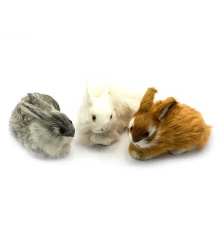 Кролик (натуральный мех) (13×9×6 см) купить в интернет магазине подарков ПраздникШоп