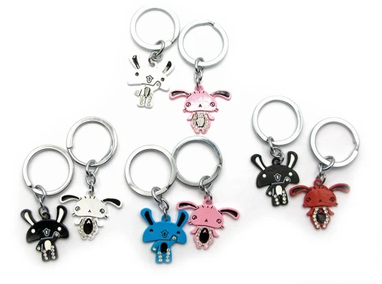 Брелоки для влюбленных (Q) «Зайчики» (12 шт./уп) купить в интернет магазине подарков ПраздникШоп