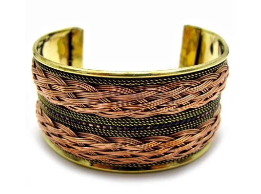 Браслет медный «Узор из плетения» (18×3.5 см) купить в интернет магазине подарков ПраздникШоп