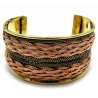 Браслет медный «Узор из плетения» (18×3.5 см)