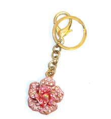 Брелок со стразами «Цветок розы» купить в интернет магазине подарков ПраздникШоп