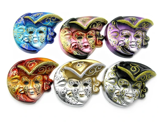 Маска керамическая «Венецианская ночь » (10 см) (6 шт./уп) купить в интернет магазине подарков ПраздникШоп