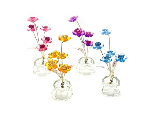 Цветок хрустальный (5 цветков) (4.5×4.5×10 см) купить в интернет магазине подарков ПраздникШоп