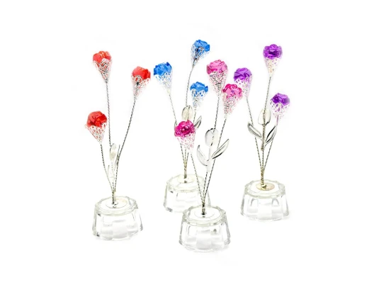 Цветок хрустальный (3 бутона) (15×5×5 см) купить в интернет магазине подарков ПраздникШоп