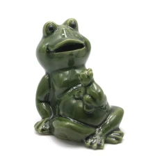 Статуэтка Лягушка керамическая (10×9×8 см) купить в интернет магазине подарков ПраздникШоп