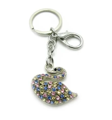 Брелок со стразами (Y) «Лебедь» купить в интернет магазине подарков ПраздникШоп