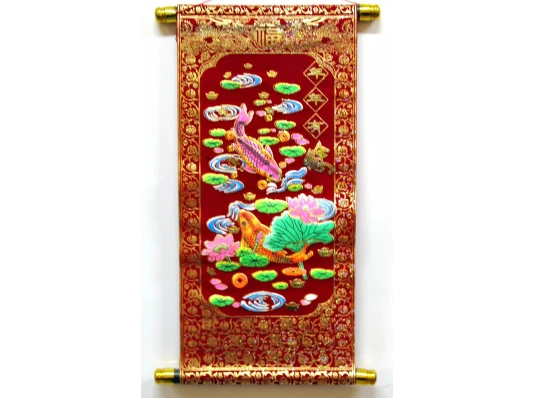 Панно красное «Рыбы пара» (40×20 см) купить в интернет магазине подарков ПраздникШоп