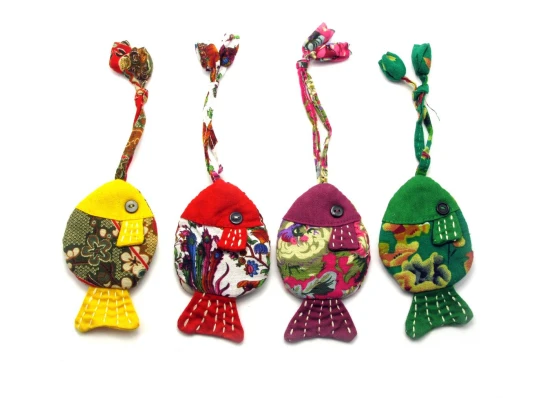 Чехол для ключей -брелок «Рыбка» ткань (11×7 см) купить в интернет магазине подарков ПраздникШоп