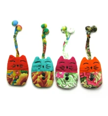 Чехол для ключей -брелок «Кошка» ткань (11×7 см) купить в интернет магазине подарков ПраздникШоп