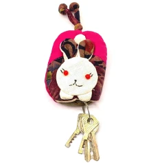 Чехол для ключей -брелок «Кролик» ткань (11×7 см) купить в интернет магазине подарков ПраздникШоп