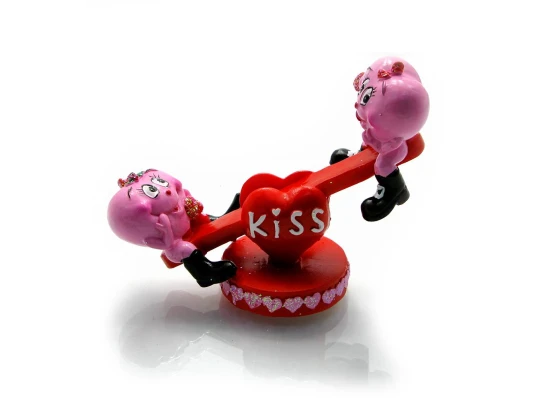 Фигурка «Сердечки на качели» (4 шт./уп) (8.5×11×4.5 см) купить в интернет магазине подарков ПраздникШоп