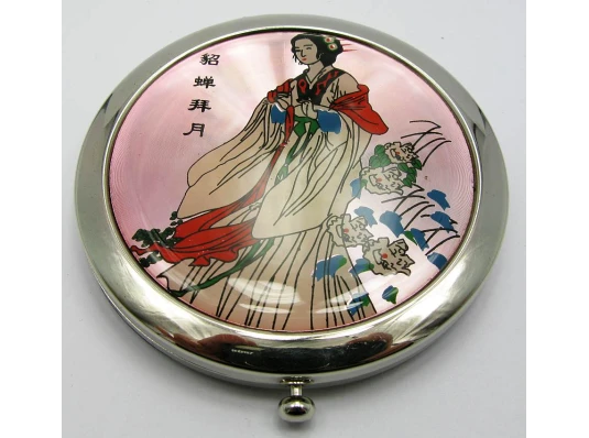 Зеркальце косметическое «Китаянка» 19293 D (в коробке + чехольчик) купить в интернет магазине подарков ПраздникШоп