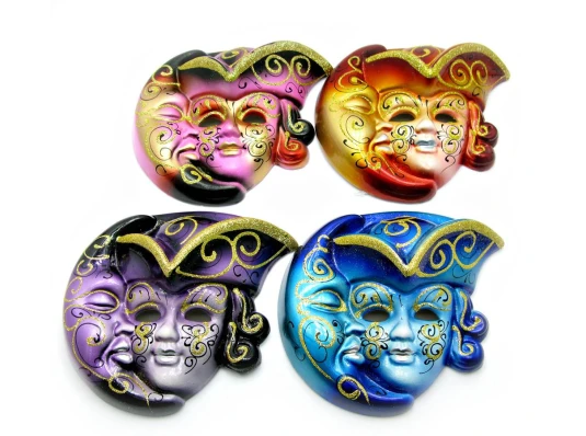 Маска керамическая «Венецианская ночь» (15×14×4.5 см) (уп/6 шт.) купить в интернет магазине подарков ПраздникШоп
