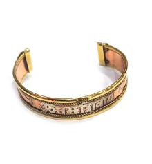 Браслет медный с мантрой и камнями (18×1.5 см) купить в интернет магазине подарков ПраздникШоп