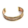 Браслет медный с мантрой и камнями (18×1.5 см)