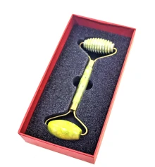 Массажер нефритовый двойной валик+ежик с ручкой в футляре (17×8.5×2 см) купить в интернет магазине подарков ПраздникШоп