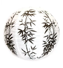 Фонарь белый бумажный «Бамбук» (d-40 см) купить в интернет магазине подарков ПраздникШоп