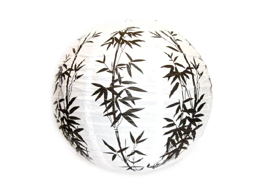 Фонарь белый бумажный «Бамбук» (d-40 см) купить в интернет магазине подарков ПраздникШоп