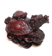Черепаха-дракон каменная крошка коричневый (7×6×5.5 см) купить в интернет магазине подарков ПраздникШоп