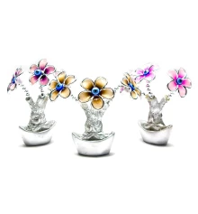 Цветы на чаше богатства (13×9×5 см) купить в интернет магазине подарков ПраздникШоп