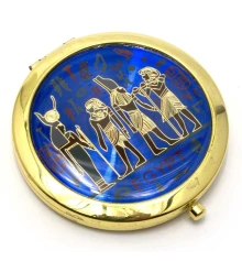 Зеркальце косметическое «Египет» золото (d-7 см) (в коробке + чехольчик) купить в интернет магазине подарков ПраздникШоп