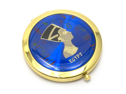 Зеркальце косметическое «Египет» золото (d-7 см) (в коробке + чехольчик) купить в интернет магазине подарков ПраздникШоп