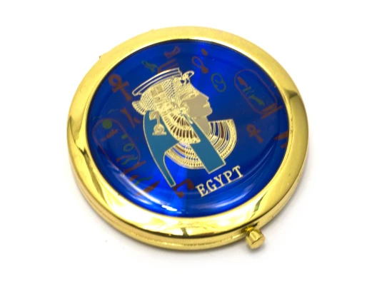Зеркальце косметическое «Египет» золото (d-7 см) (в коробке + чехольчик) купить в интернет магазине подарков ПраздникШоп