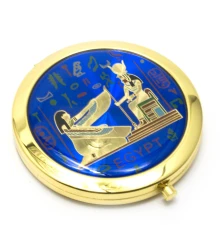 Зеркальце косметическое «Египет» золото (d-7 см) (в коробке + чехольчик) купить в интернет магазине подарков ПраздникШоп